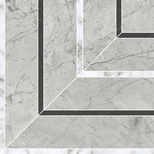 Full Sheet Sample - Adonis Paradiso Argento Porcelain Mosaic - 8 5/16" x 8 5/16" x  Honed