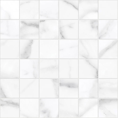 Adonis Porcelain Statuario Nuovo Mosaic Honed 1