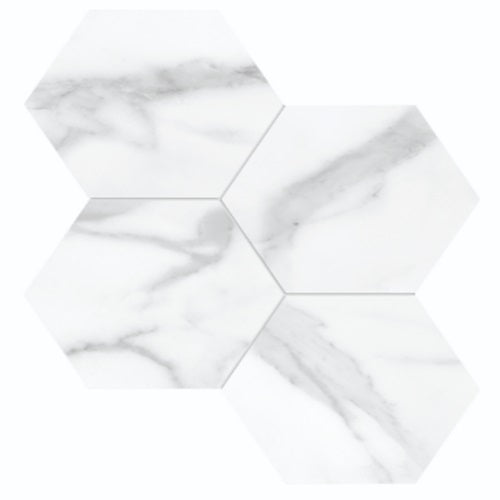 Full Sheet Sample - Adonis Statuario Nuovo Porcelain Mosaic - undefined Polished