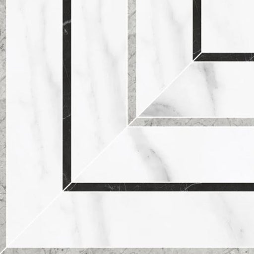 Adonis Statuario Nuovo Porcelain Mosaic - Picco