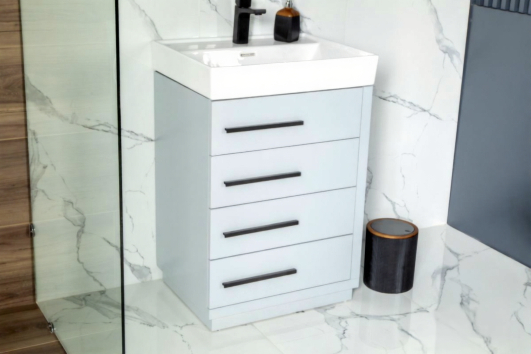 Adora Wood Light Grey Bathroom Vanity Light Grey 3