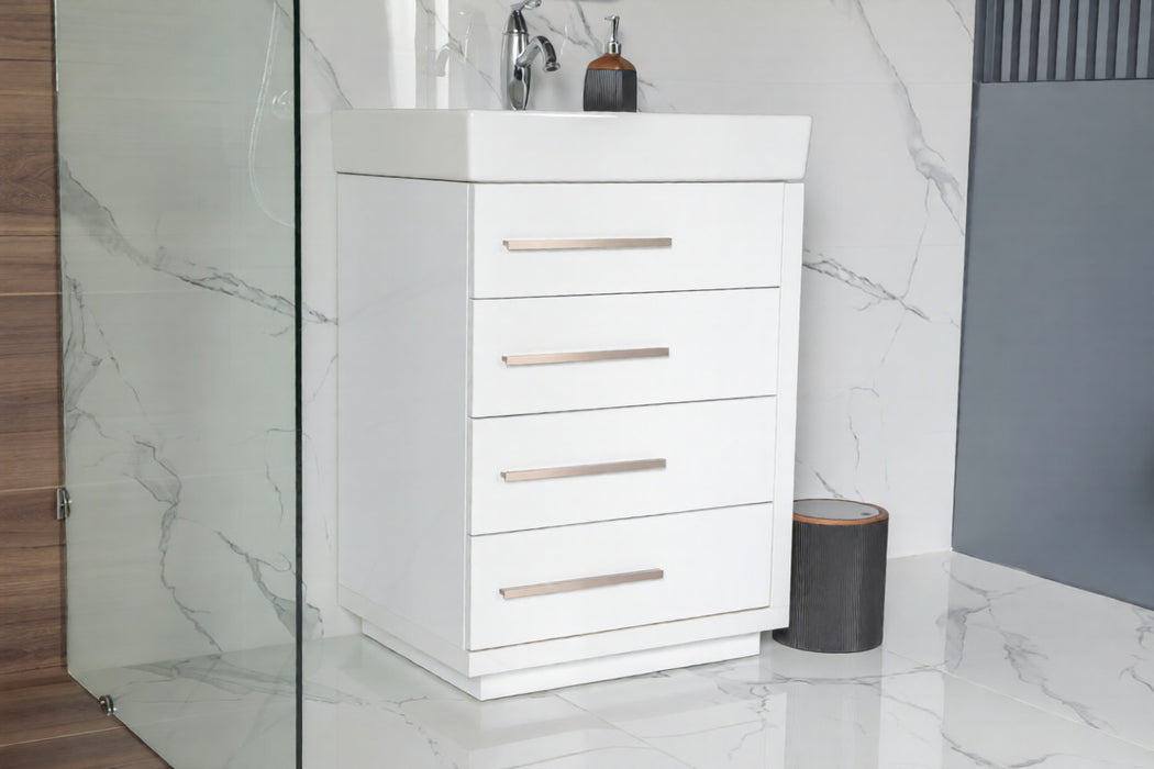 Adora Wood White Bathroom Vanity White 3