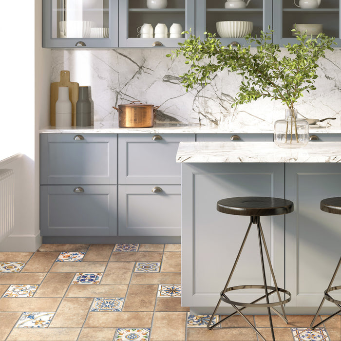 Toscana Porcelain Spirale San Gimigniano with Giotto Deco Tile Matte 2