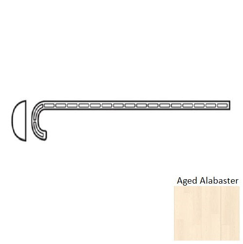 Saybrook Vinyl Aged Alabaster Saged Stair Tread Urethane 1