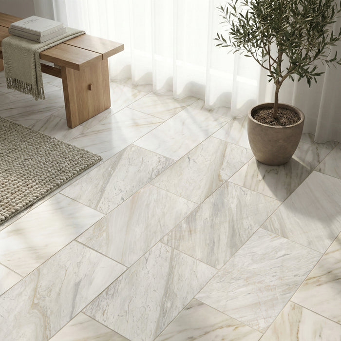 Ajax Gold Marble Tile Honed 8