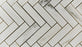 Alabama White Honed Marble Mosaic - 1" x 4" Herringbone Honed