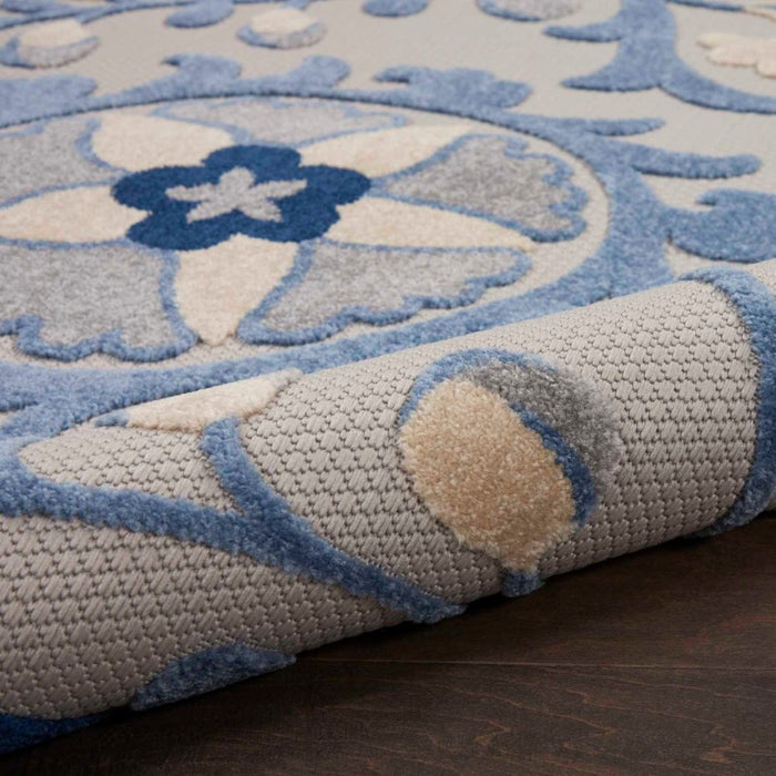 Aloha Blue Grey Polypropylene & Polyester BLGRY