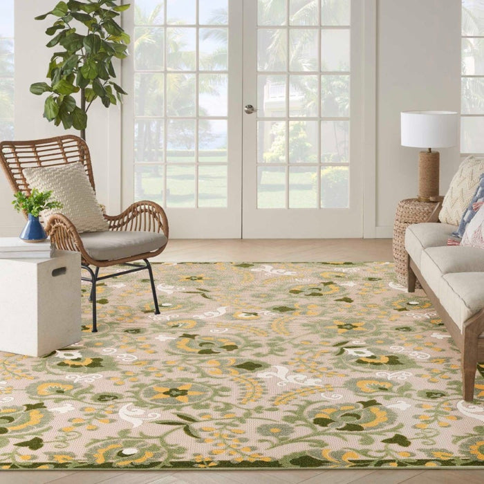Aloha Ivory Green Polypropylene & Polyester IVGRE