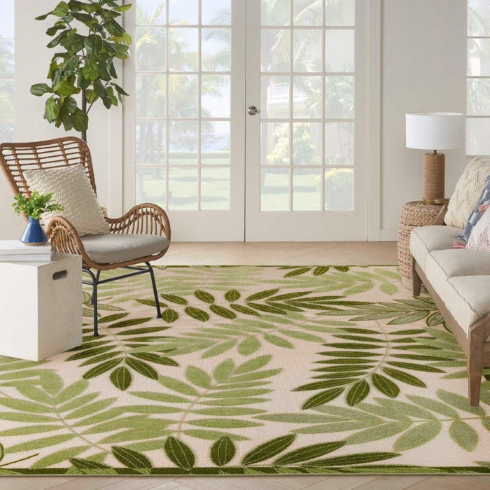 Aloha Ivory Green Polypropylene & Polyester IVGRE