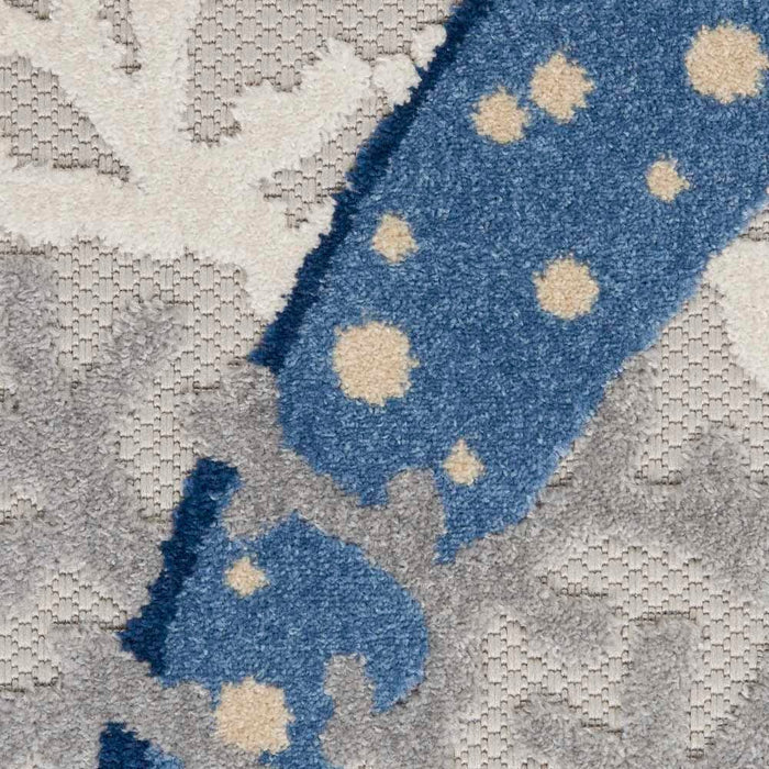 Aloha Blue Grey Polypropylene & Polyester BLGRY
