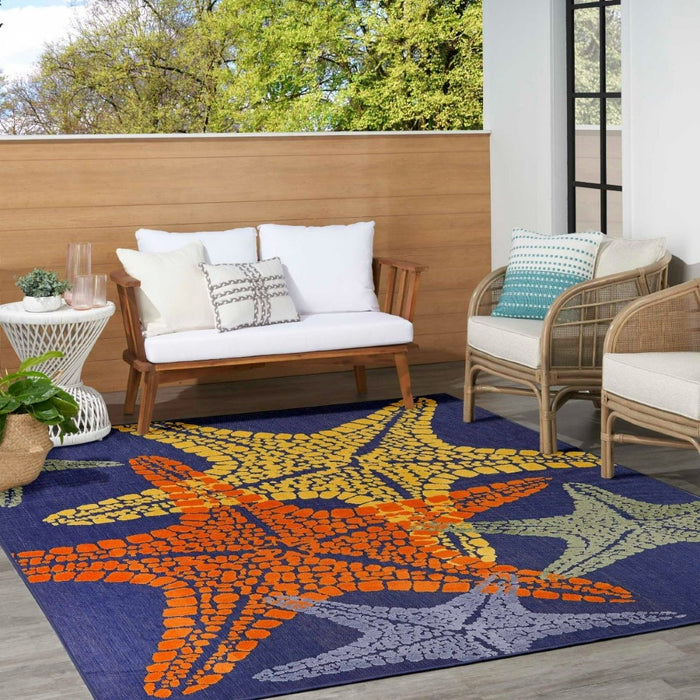 Aloha Blue Multicolor BLUMT Polypropylene & Polyester