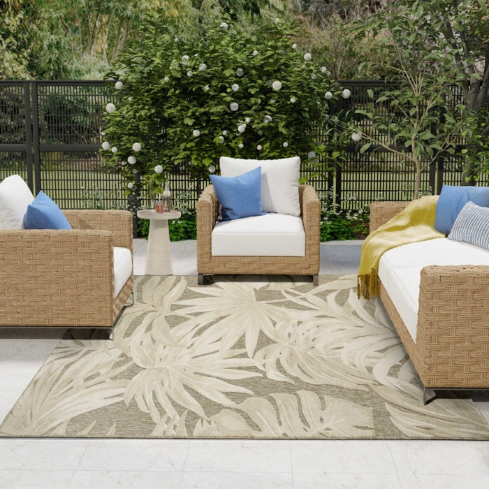 Aloha Ivory Sage  Polypropylene & Polyester