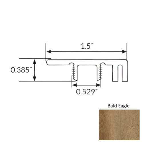 Americano Grande Vinyl Bald Eagle End Cap Ceramic Bead 1