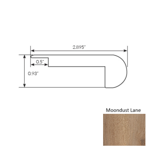 Americano Grande Vinyl Moondust Lane Stair Nose Ceramic Bead 1
