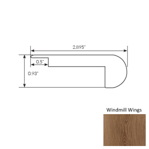 Americano Grande Vinyl Windmill Wings Stair Nose Ceramic Bead 1