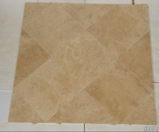 Amon Light Filled & Honed Travertine Tile - 24" x 24" x 1/2"