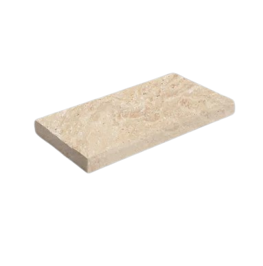 Antique Ivory Tumbled Travertine Eased Edge - 12" x 24" x +/- 2"