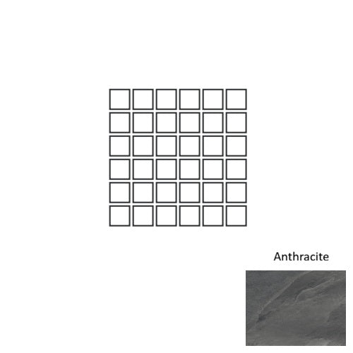 Pietra Ligure Porcelain Anthracite PL03 Mosaic Natural 1