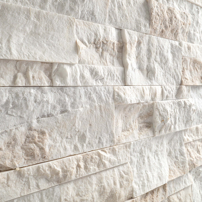 XL Rockmount Stacked Stone Panel Marble Arabescato Venato Ledgestone Natural 2