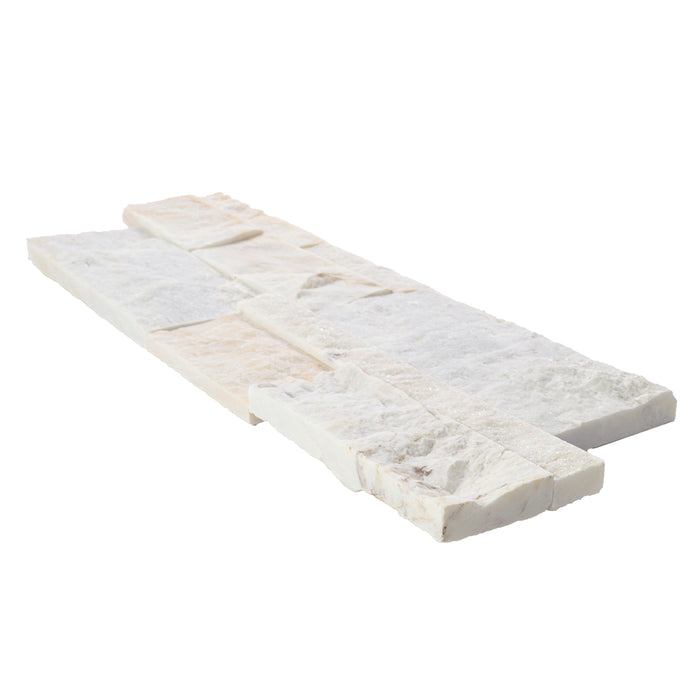 XL Rockmount Stacked Stone Panel Marble Arabescato Venato Ledgestone Natural 1
