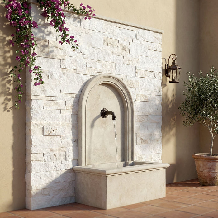 XL Rockmount Stacked Stone Panel Marble Arabescato Venato Ledgestone Natural 14