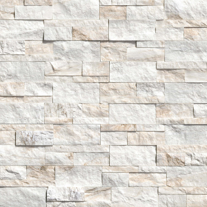 XL Rockmount Stacked Stone Panel Marble Arabescato Venato Ledgestone Natural 3