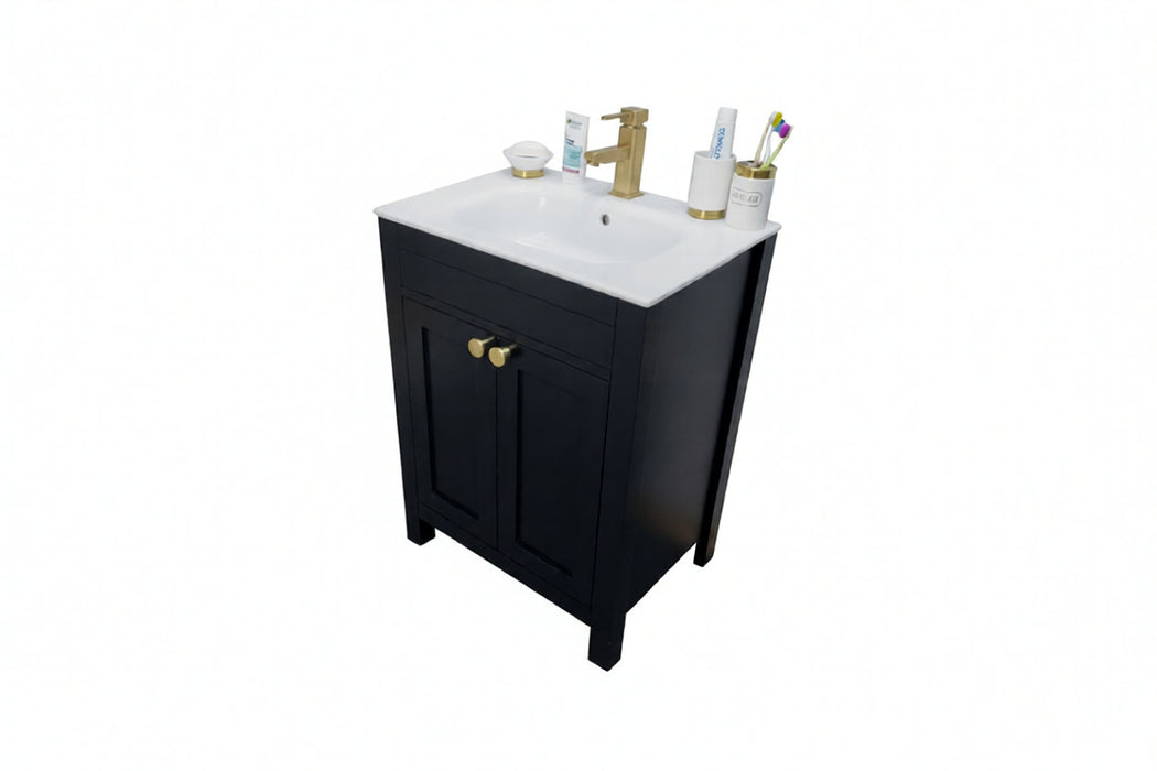 Aria Wood Black Bathroom Vanity Black 3