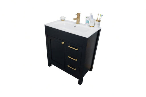 Aria Wood Black Bathroom Vanity Black 3