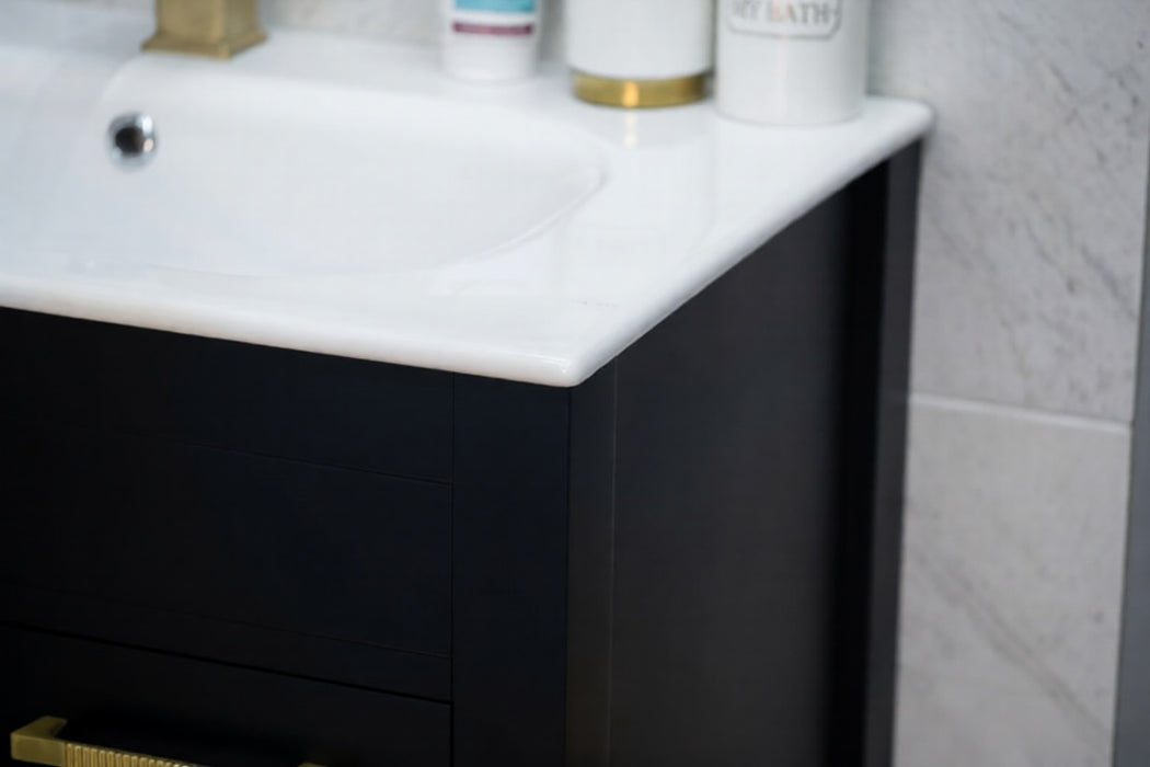 Aria Wood Black Bathroom Vanity Black 5