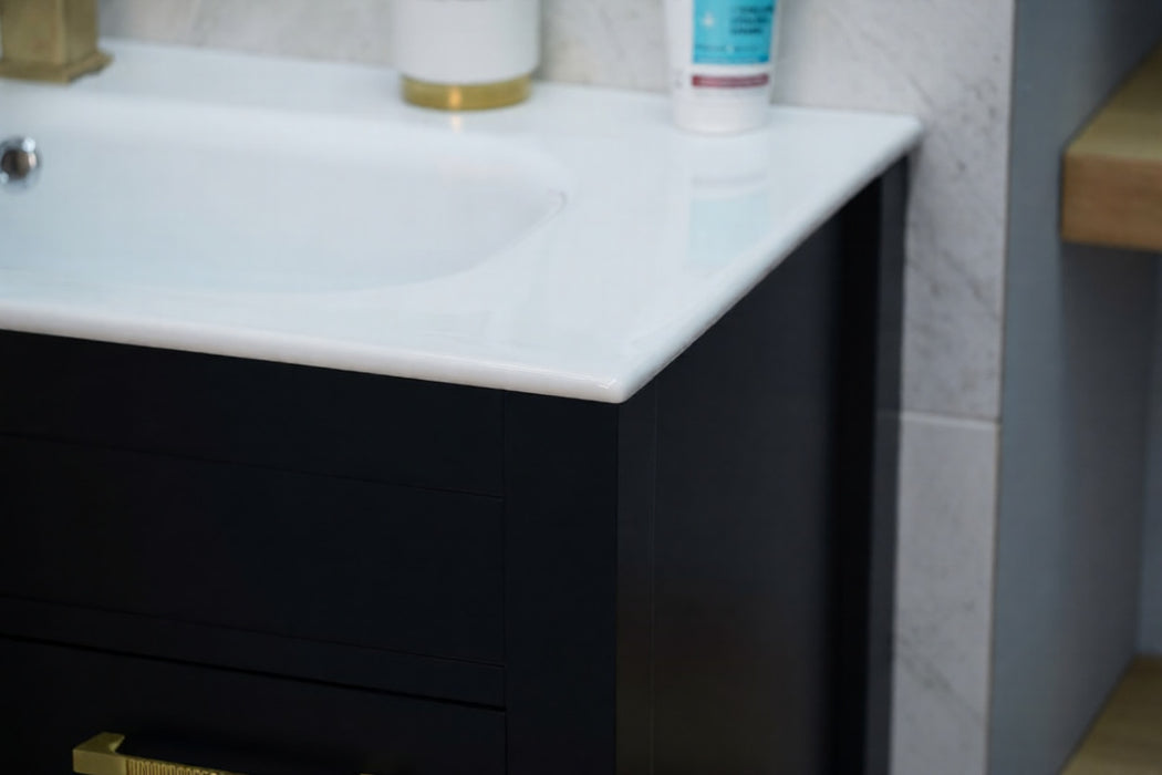 Aria Wood Black Bathroom Vanity Black 3