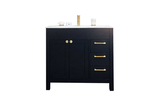 Aria Wood Black Bathroom Vanity Black 1