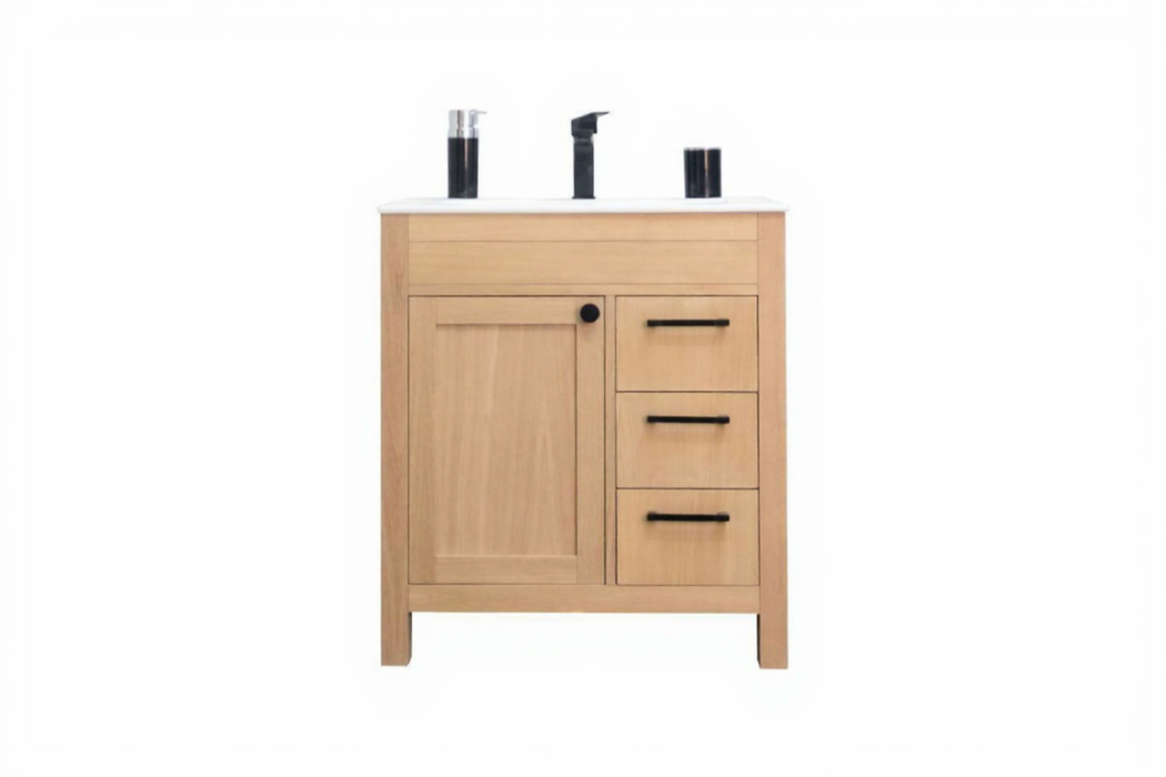 Aria Wood Natural Oak Bathroom Vanity Natural Oak 1