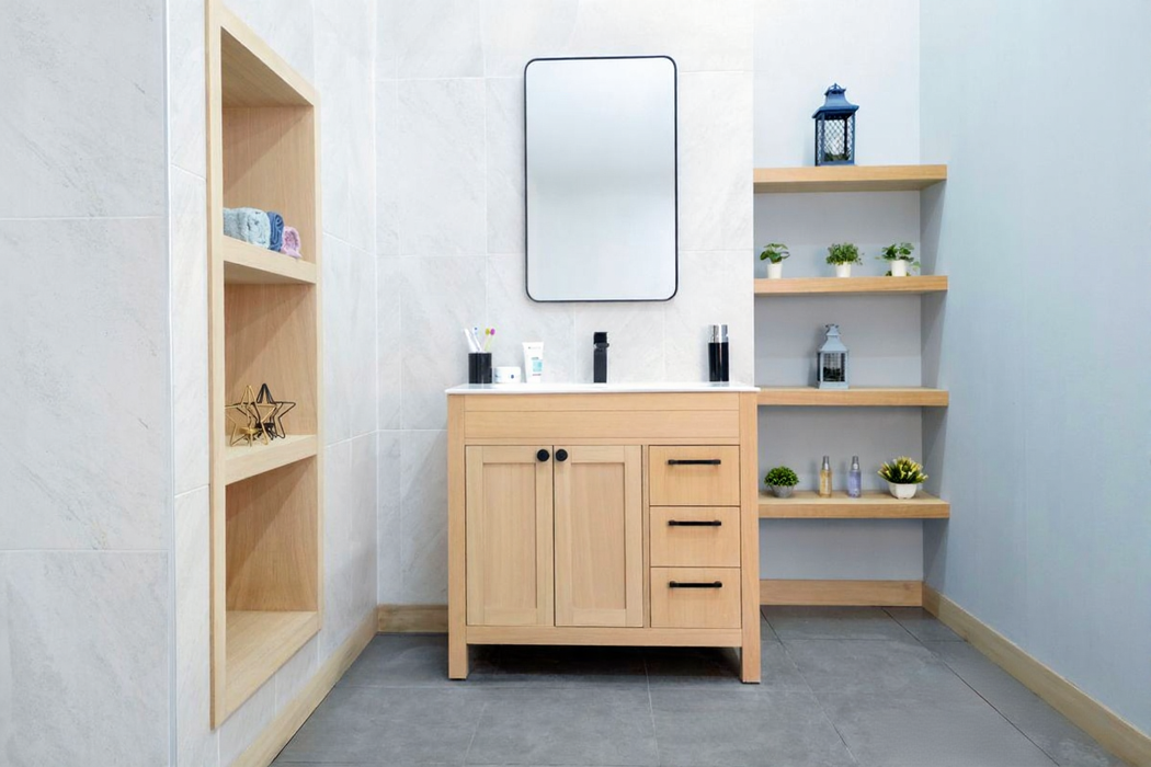 Aria Wood Natural Oak Bathroom Vanity Natural Oak 2