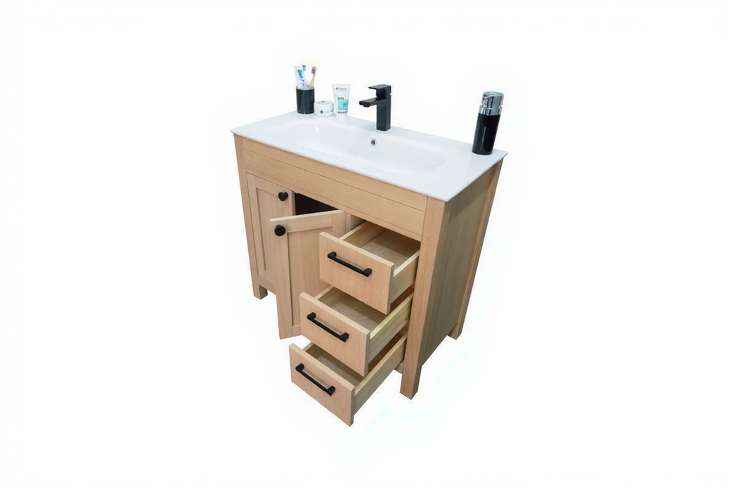 Aria Wood Natural Oak Bathroom Vanity Natural Oak 3