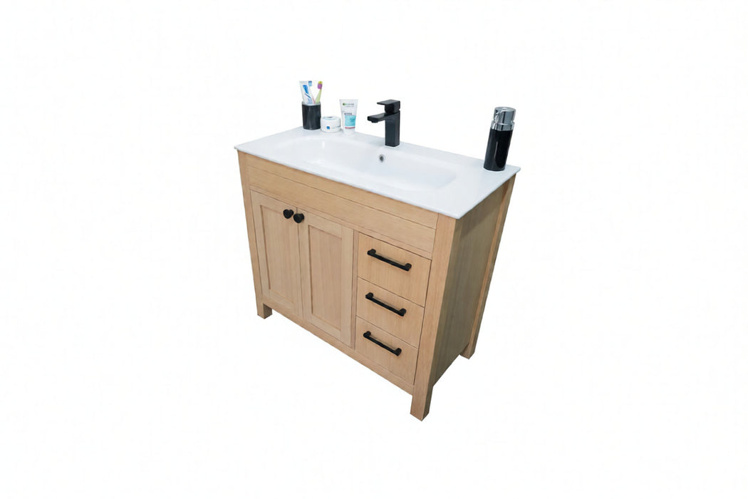 Aria Wood Natural Oak Bathroom Vanity Natural Oak 4