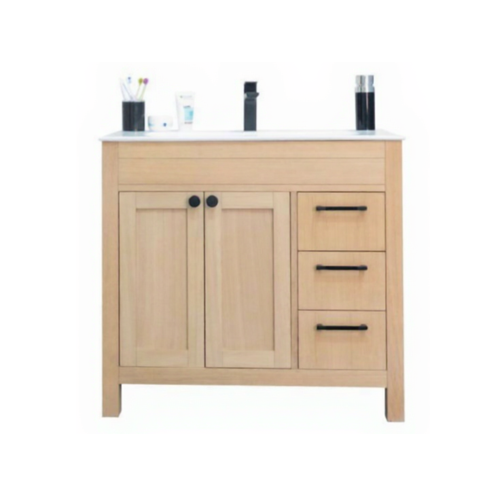 Aria Wood Natural Oak Bathroom Vanity Natural Oak 1