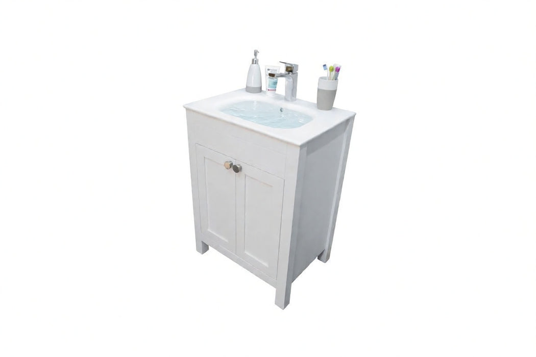 Aria Wood White Bathroom Vanity White 4