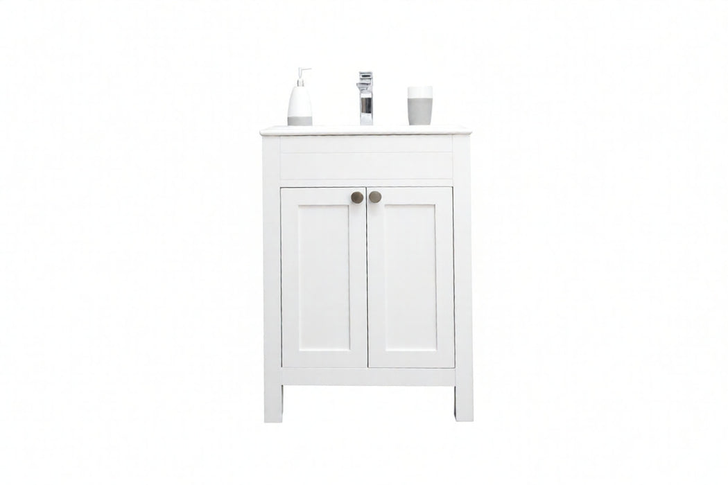 Aria Wood White Bathroom Vanity White 1