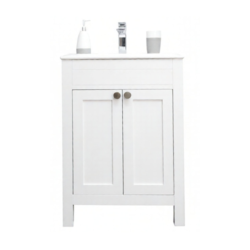 Aria Wood White Bathroom Vanity White 1