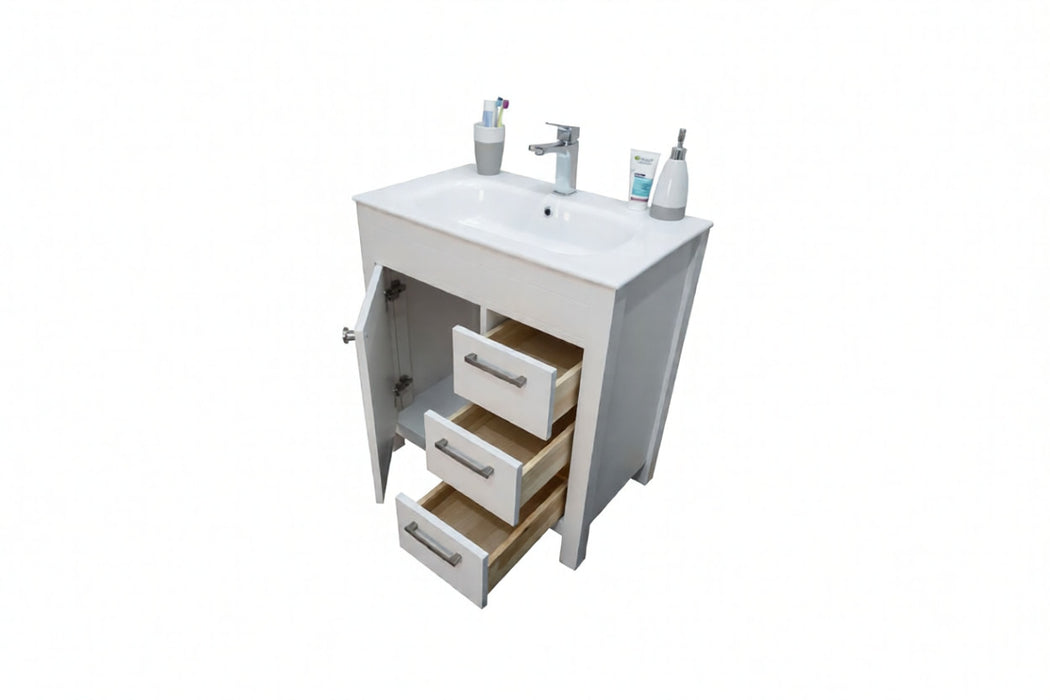 Aria Wood White Bathroom Vanity White 3