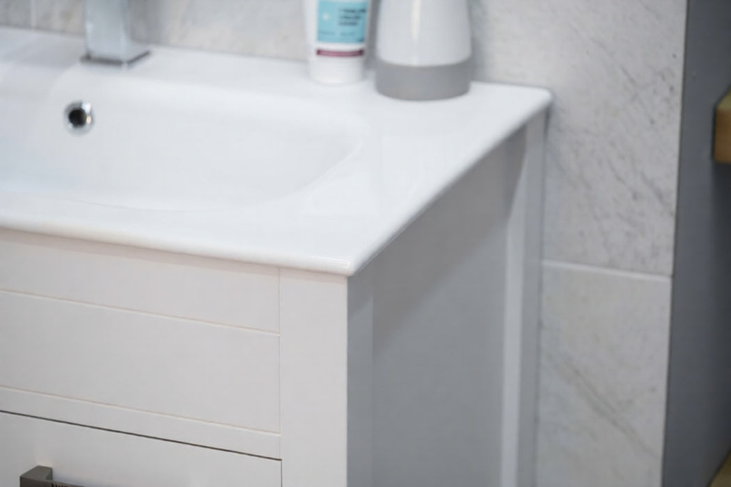 Aria Wood White Bathroom Vanity White 5