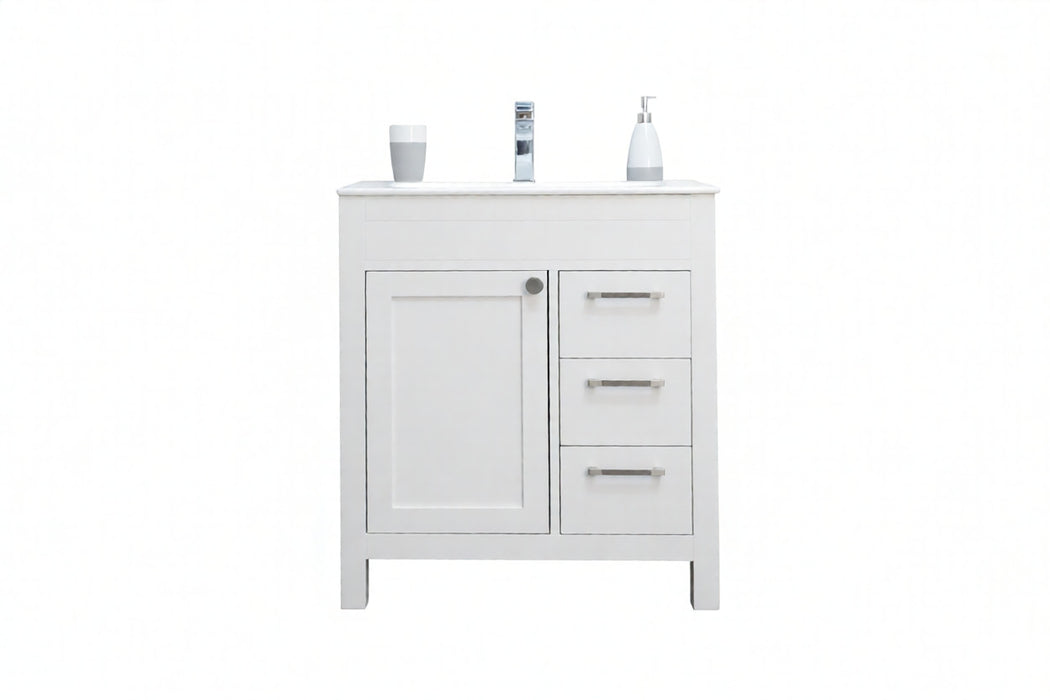 Aria Wood White Bathroom Vanity White 1