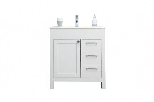 Aria Wood White Bathroom Vanity White 1
