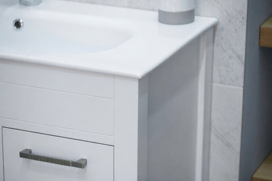 Aria Wood White Bathroom Vanity White 5