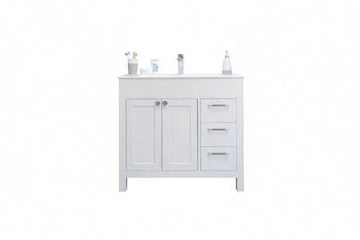 Aria Wood White Bathroom Vanity White 1