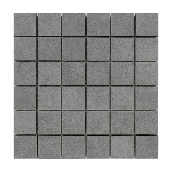 Full Sheet Sample - Ark Anthracite Porcelain Mosaic - 2" x 2" x 3/8" Matte