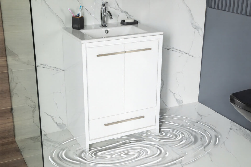 Arte Wood White Bathroom Vanity White 3