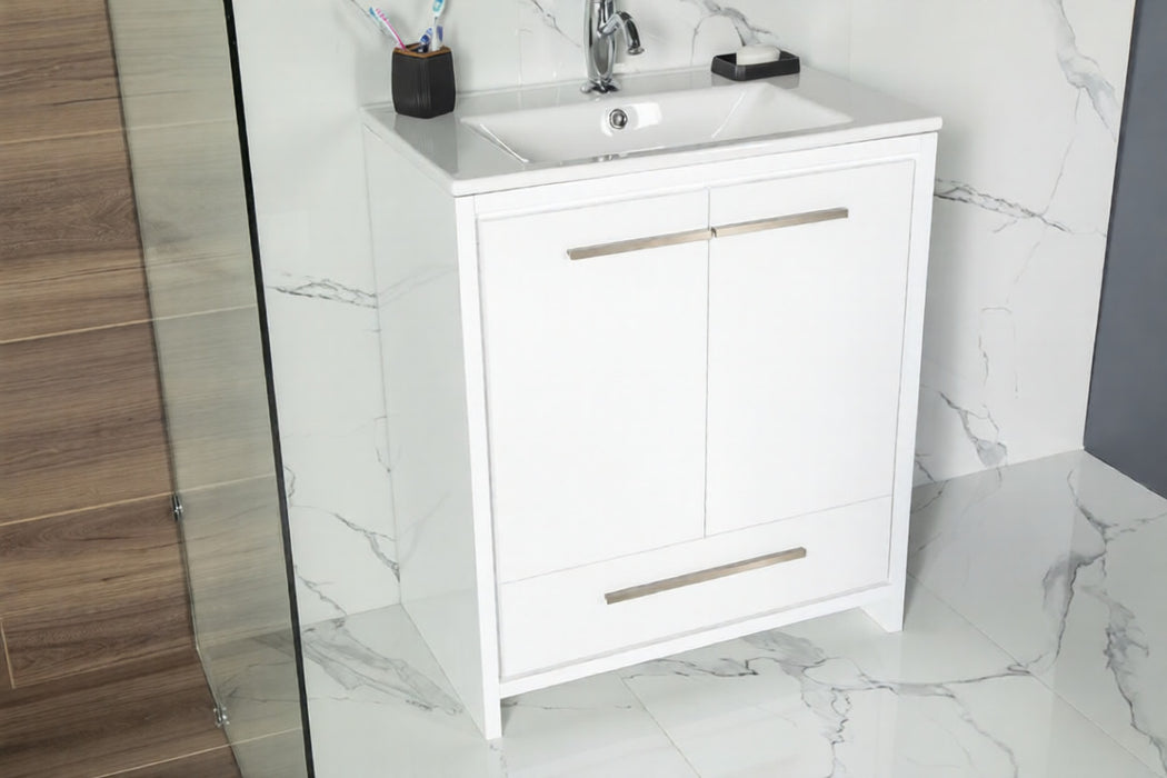 Arte Wood White Bathroom Vanity White 3
