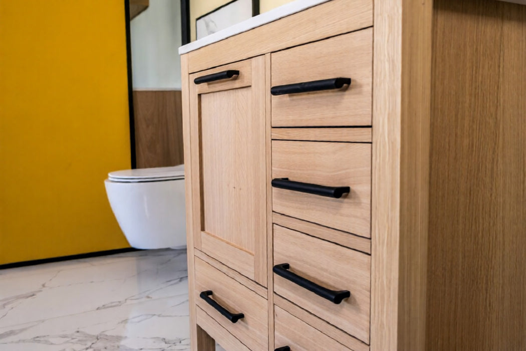 Ashley Wood Natural Oak Bathroom Vanity Natural Oak 4