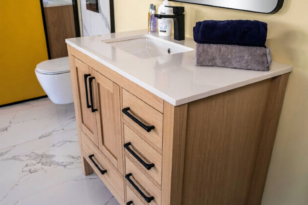 Ashley Wood Natural Oak Bathroom Vanity Natural Oak 3